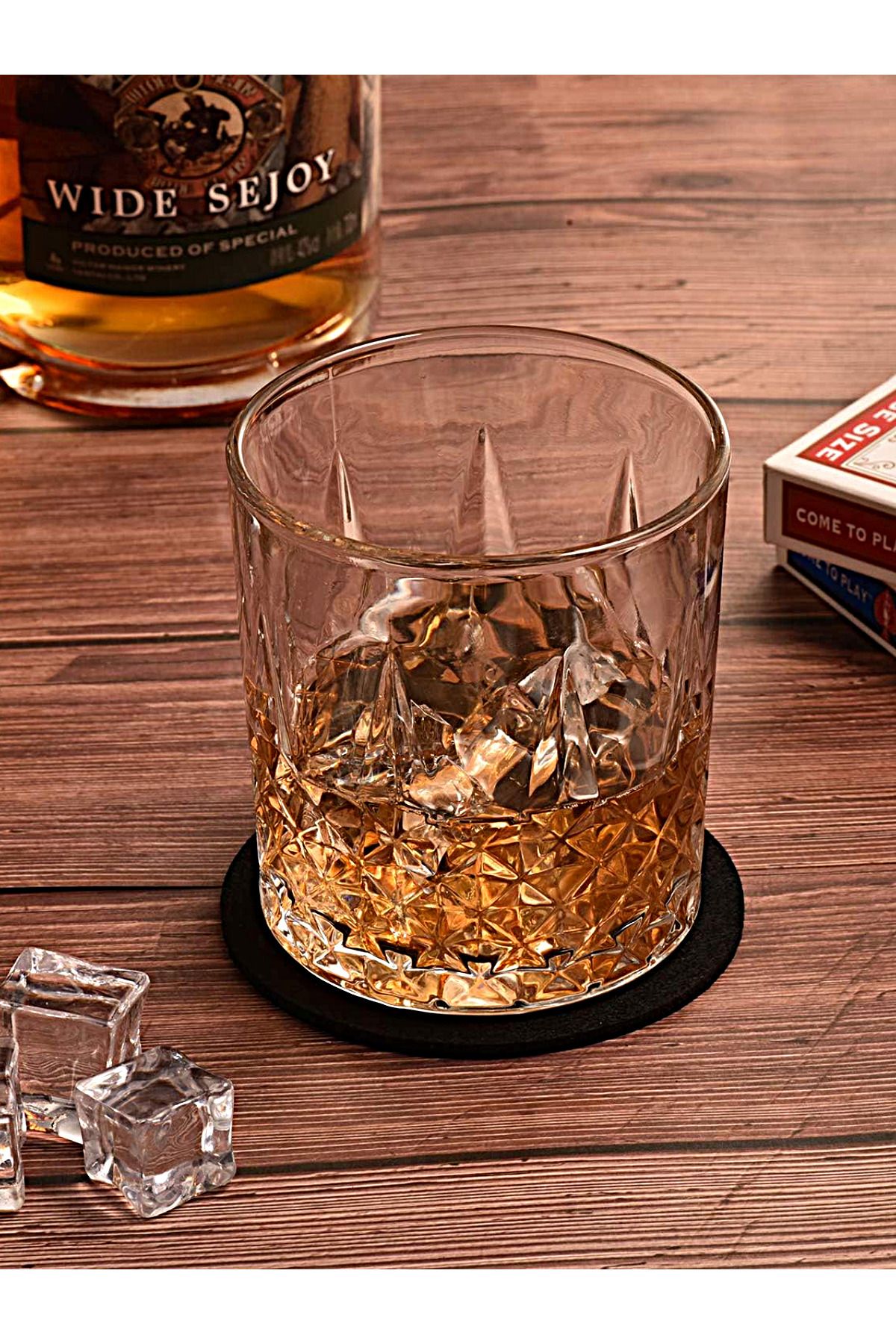 MADAME LUDA-Chivas 5 Piece Whiskey-Vodka-Wine-Glass Flask (Karaf) Set. (4 Whisky Glasses+Caraf) 4