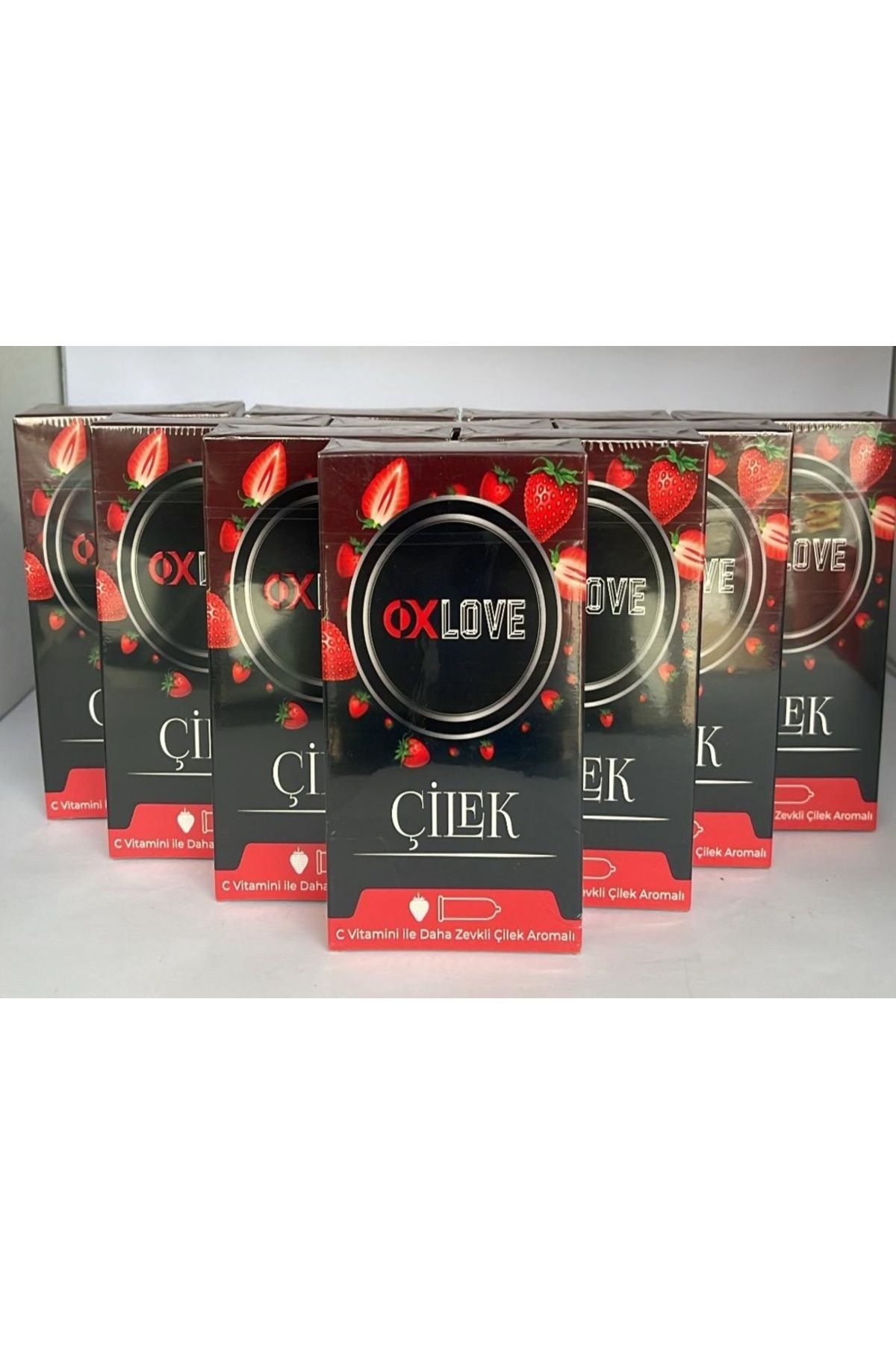 OXLOVE ÇİLEK AROMALI PREZERVATİF 10 KUTU (100ADET)