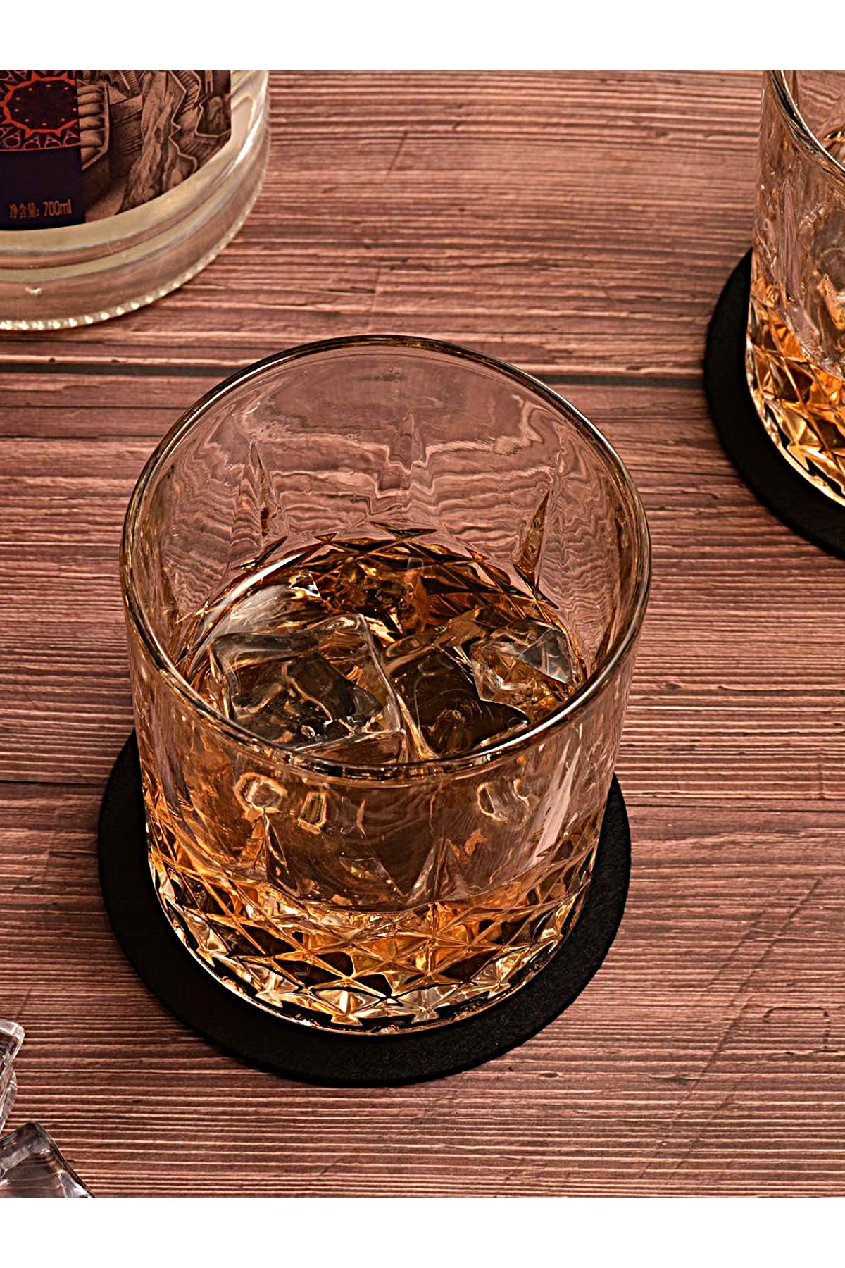 MADAME LUDA-Chivas 5 Piece Whiskey-Vodka-Wine-Glass Flask (Karaf) Set. (4 Whisky Glasses+Caraf) 5