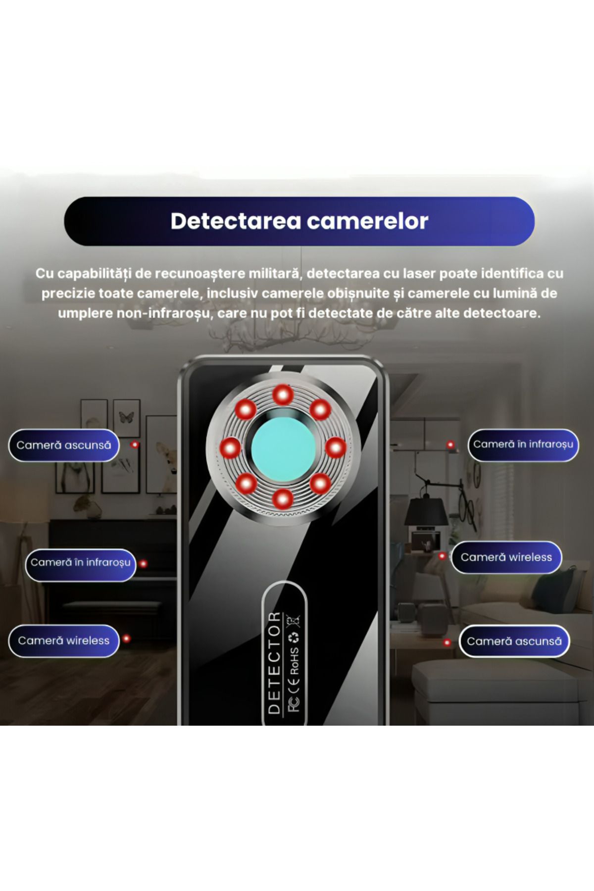 CLC SmartGear-Hidden microphone and spy camera detector, car GPS detection, privacy and security protection 3