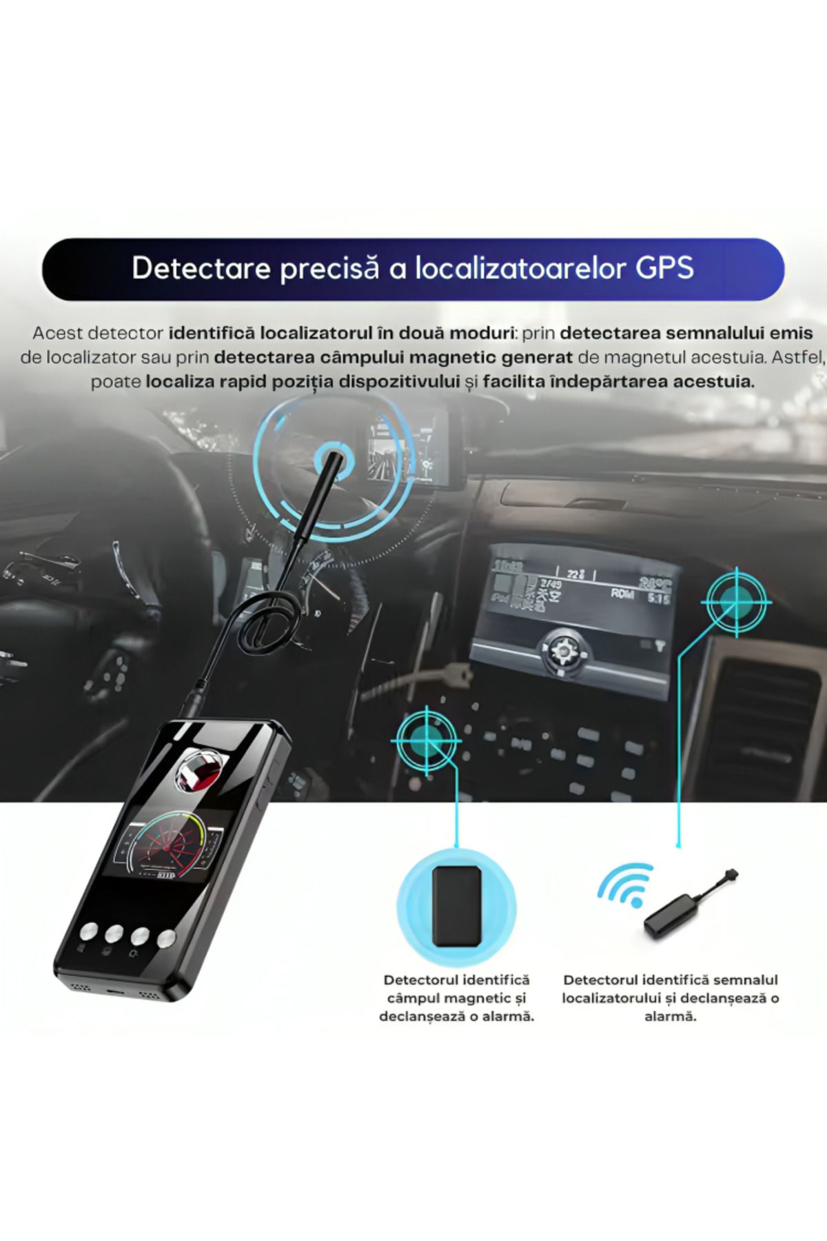 CLC SmartGear-Hidden microphone and spy camera detector, car GPS detection, privacy and security protection 4