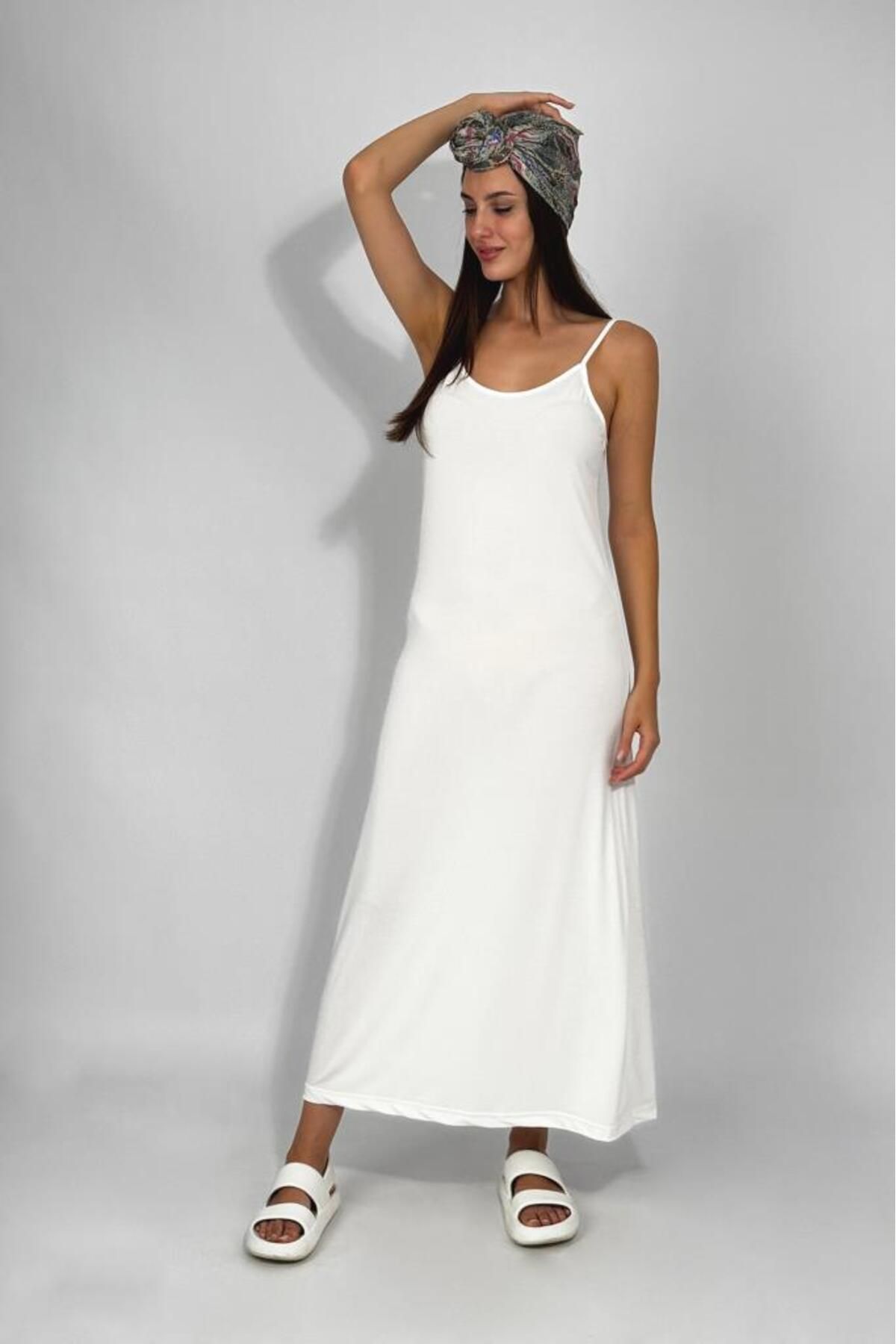 Betimoda-Rochie lungă pentru femei, din țesătură Sandy, cu curea de frânghie, culoare uni, ajustată/îmbrățișată, strânsă, elastică, confortabilă, ecru 1