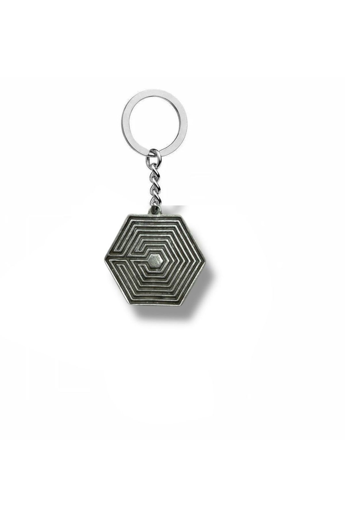 Herşey Nota-K-Pop Exo Logo Keychain – Unisex Accessory with Black Metal Figure 1