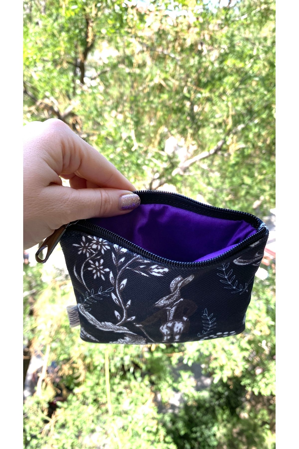 TALKING DREAMS-Mini Wallet with Gothic Print 3