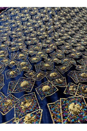 OsmanKumaşDantel Payet İşlemeli Kadife