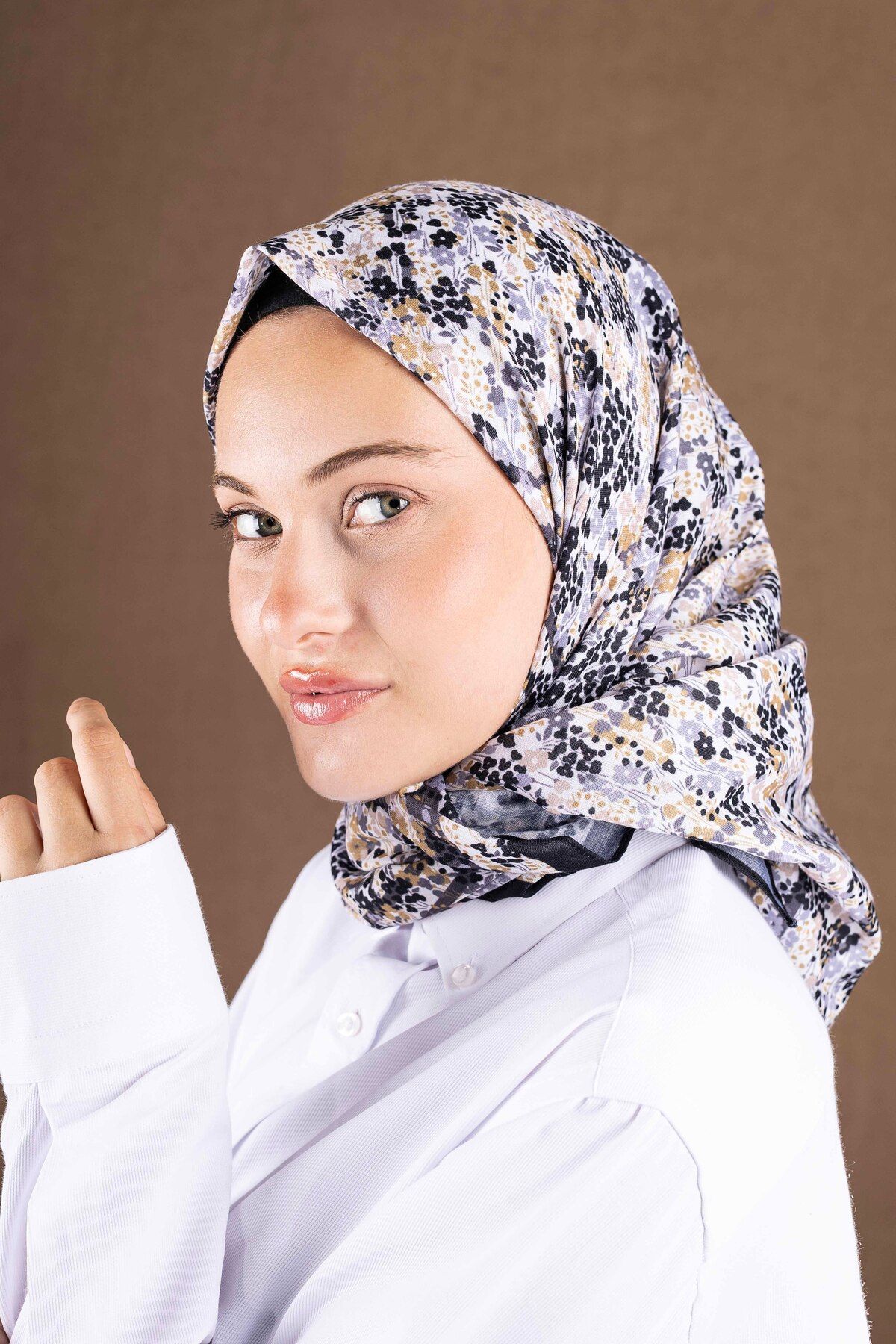 Akel-Patterned Soft Scarf Collection Flower Pattern 3