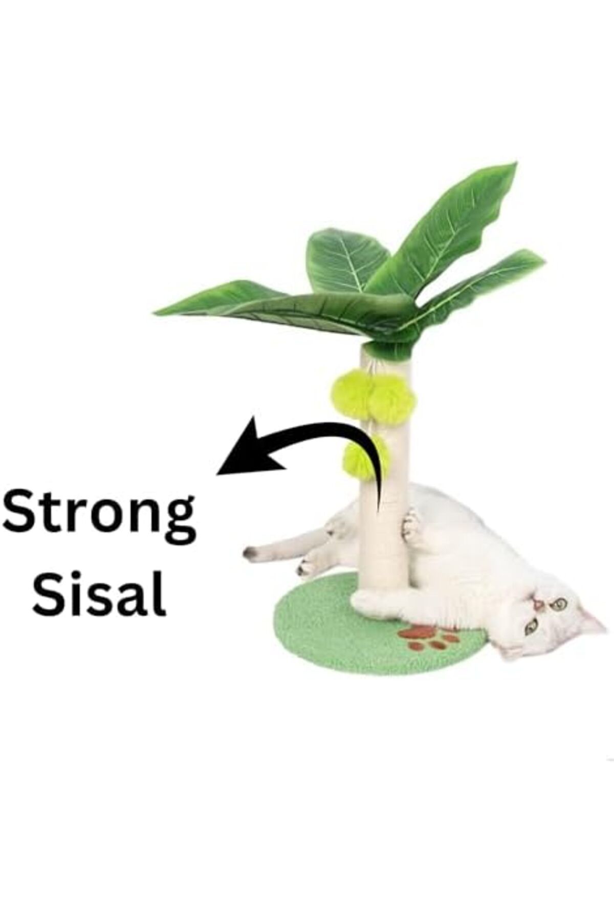 aylam-Cat Scratching Post, Cat Scratcher Tree, Natural Sisal Cat Scratch Post Beds Interactive 3 Toy 8