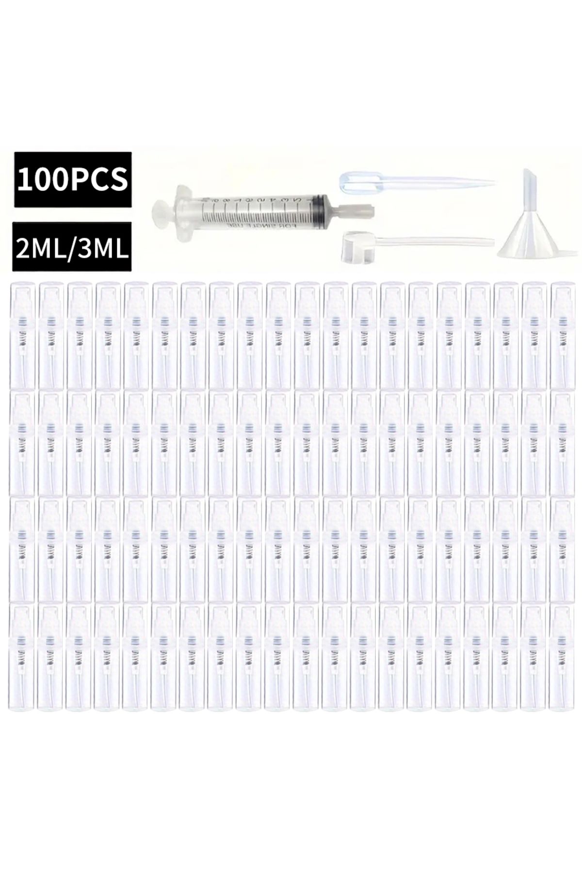 Choice-Plastic 2ml Clear 100 Spray Bottles 2ML/3ML- Odorless, BPA-free clear refillable travel atomizer, po 1