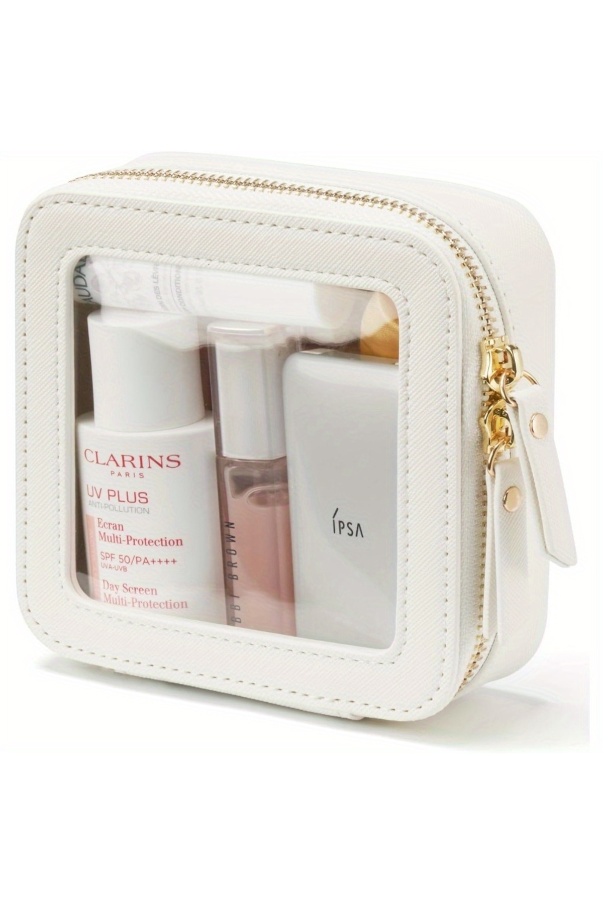 Choice White Small Cosmetic Bag for Purse Mini Makeup for Cute Clear Pouch Travel Organizer Case for Toile