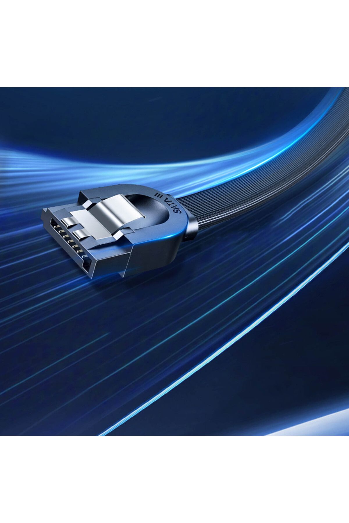Ugreen-Cablu plat unghiular SATA 1.0-3.0 până la 5Gb/s 0.5m - negru 7