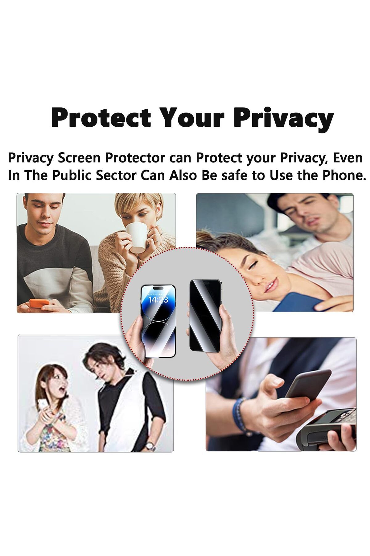 FONIX-Glossy Privacy Film compatible with Infinix Smart 10 HD, Screen Protector, Case Friendly 4