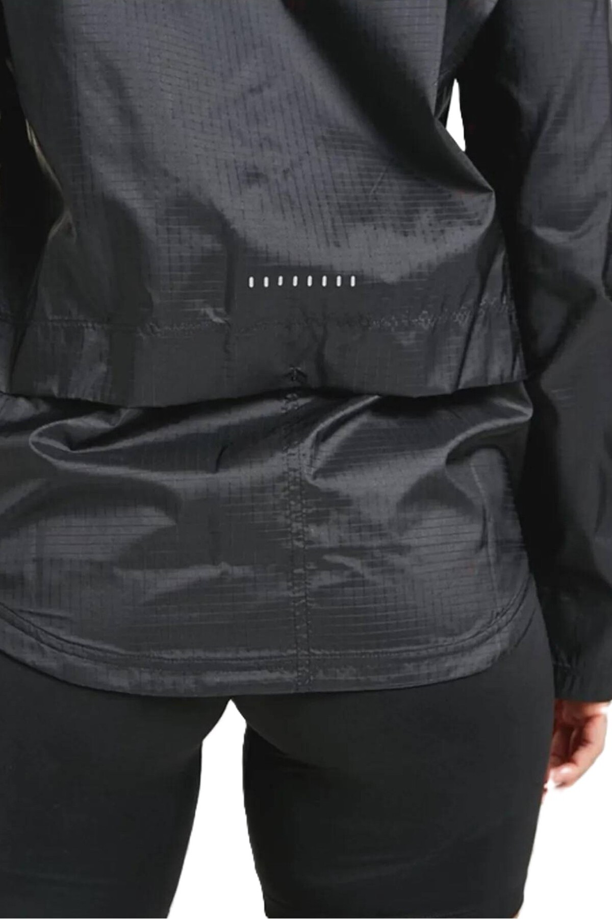 Nike Essential Running Full Zip Jacket Kapüşonlu Bol Cepli Kadın Koşu Ceketi Siyah görsel 4