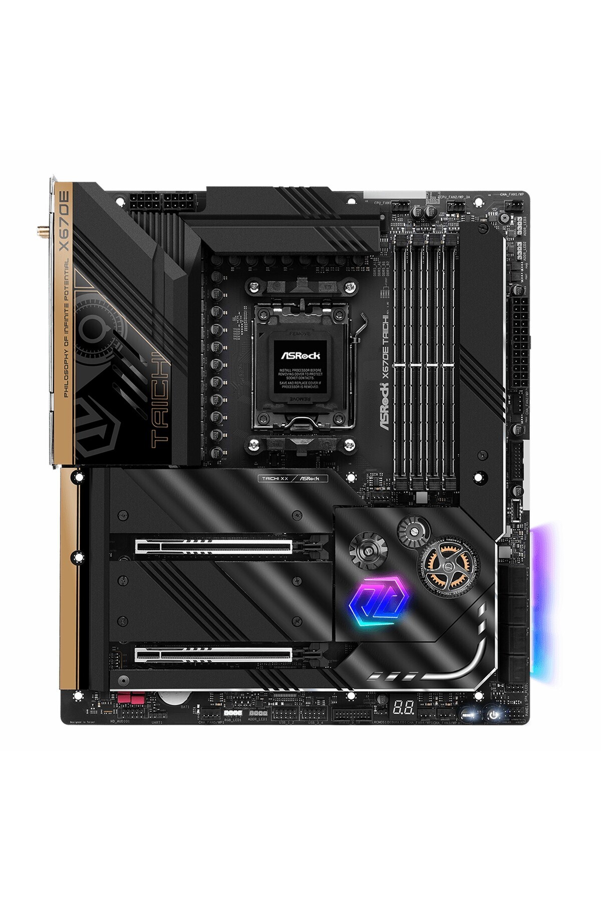 ASROCK-X670E Taichi WiFi DDR5 (7800MHz) OC M.2 HDMI/USB-C PCIe 5.0 AM5 eATX اللوحة الأم 2