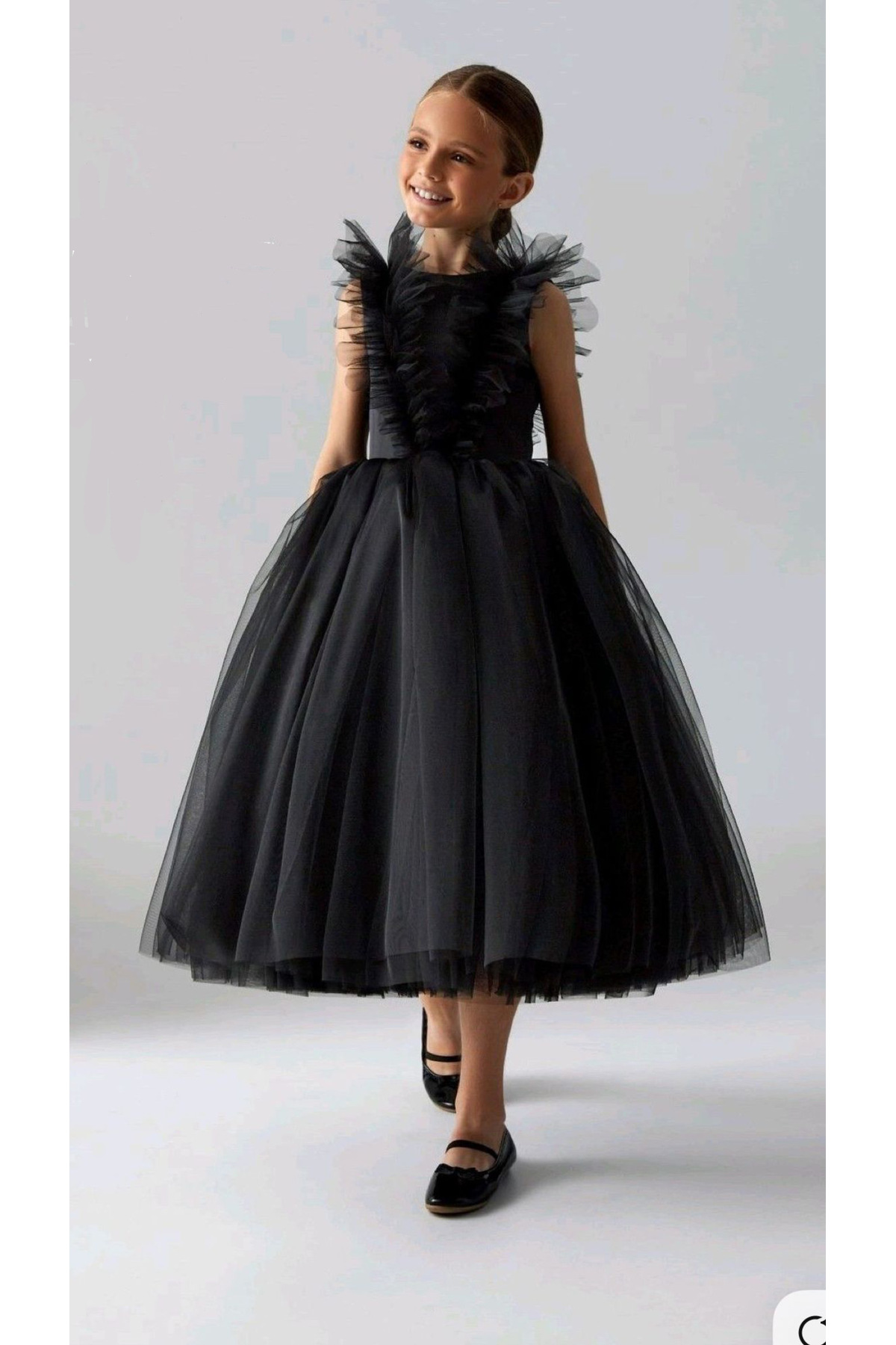 EYLÜL ELİF BUTİK Eylül Elif Butik Siyah Kız Çocuk Elbisesi