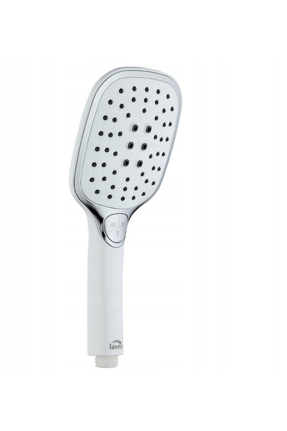 Laveo-Shower set with bar, white, 3 functions, shower head and hand shower, NLZ 61A1 3