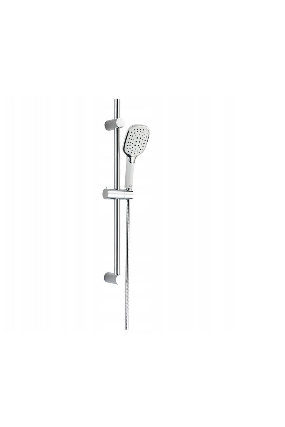 Laveo-Shower set with bar, white, 3 functions, shower head and hand shower, NLZ 61A1 1