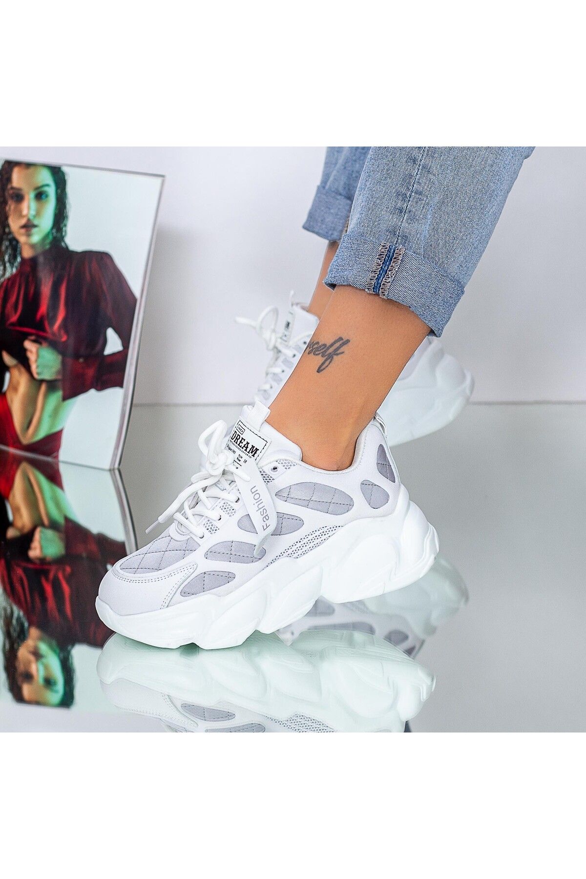 mei Pantofi Sport Dama Argintiu Femeie - 39