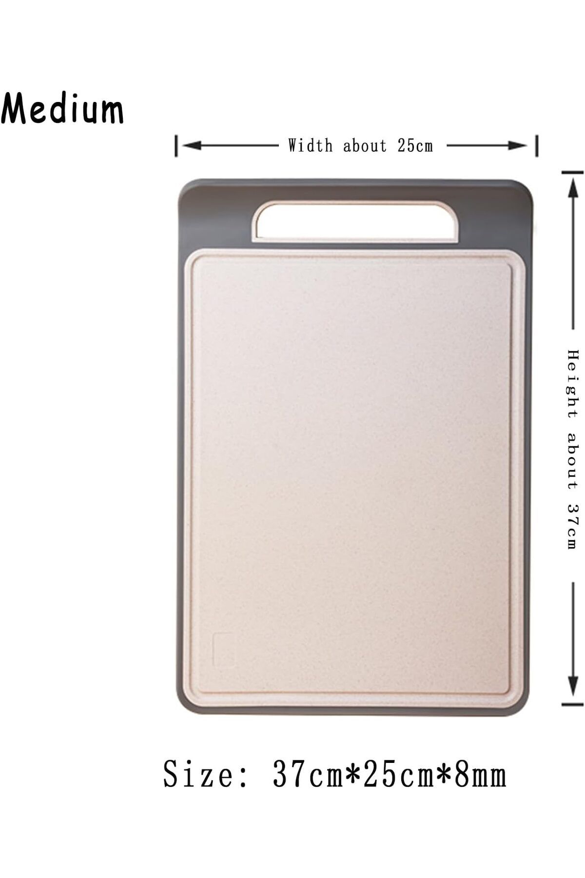 Lumely-Wheat Fibre Chopping Boards, Double-Sided with Juice Grooves and with Easy Grip Handles, Non-Slip 4
