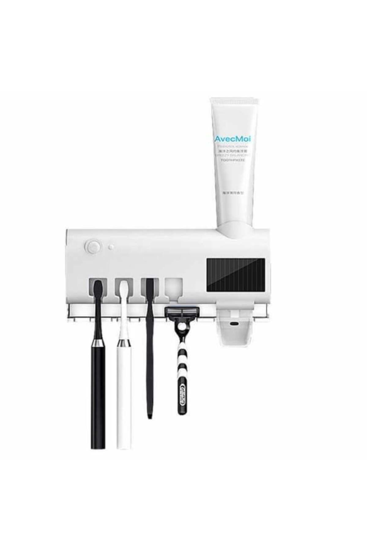 OEM-Support for toothbrushes with UV sterilization and toothpaste dispenser, solar-powered, no charging, 2