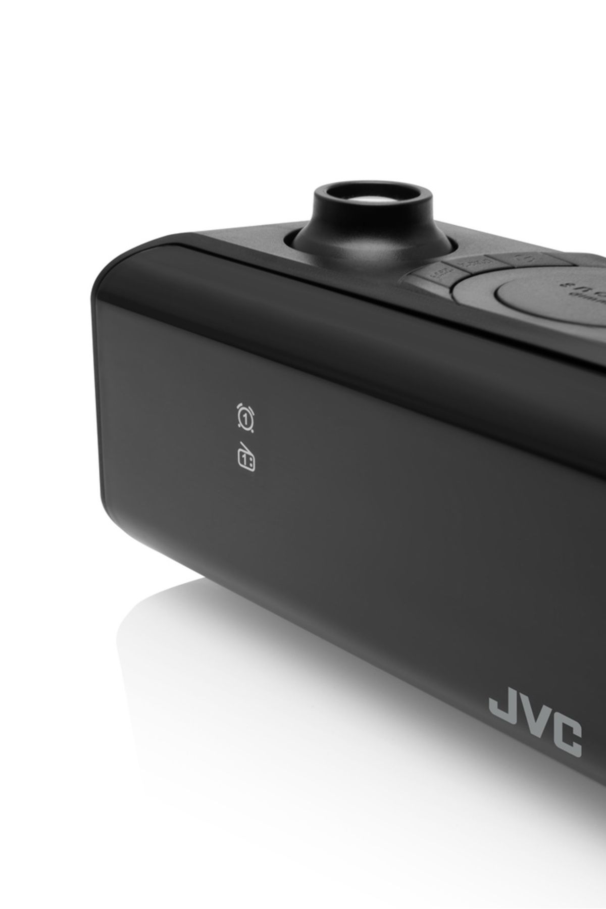 JVC-RA-E211B clock and alarm radio, time projection, digital FM/AM tuner, brightness setting, black 8