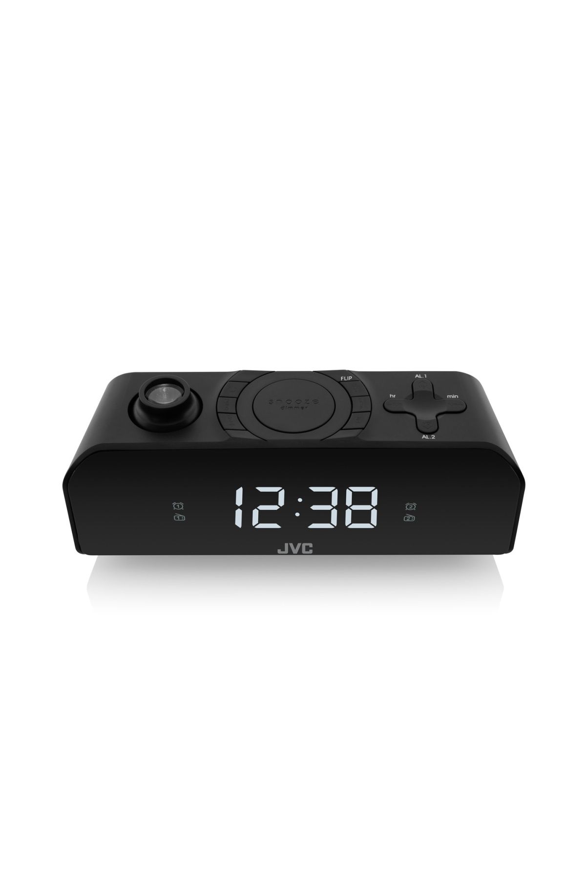 JVC-RA-E211B clock and alarm radio, time projection, digital FM/AM tuner, brightness setting, black 7