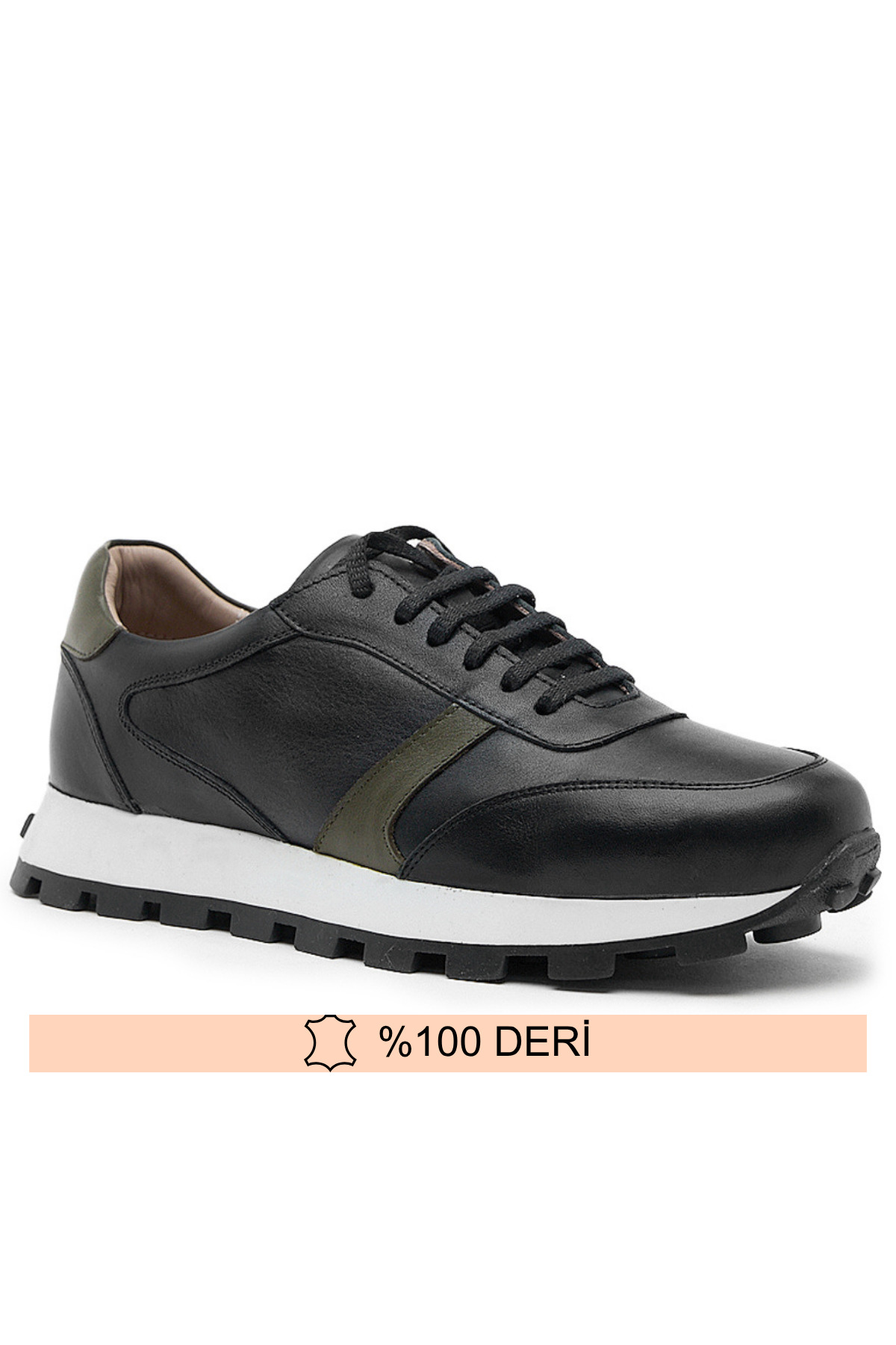Genuine Leather Black Men's Sports Shoes 39-45