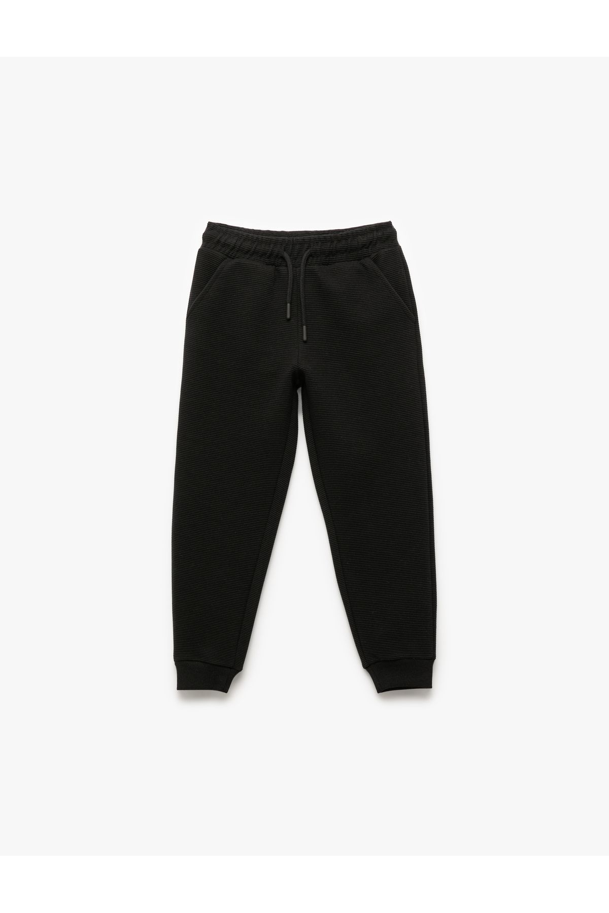 Koton-Basic Jogger Sweatpants with Pockets and Lace-Up Waist 1