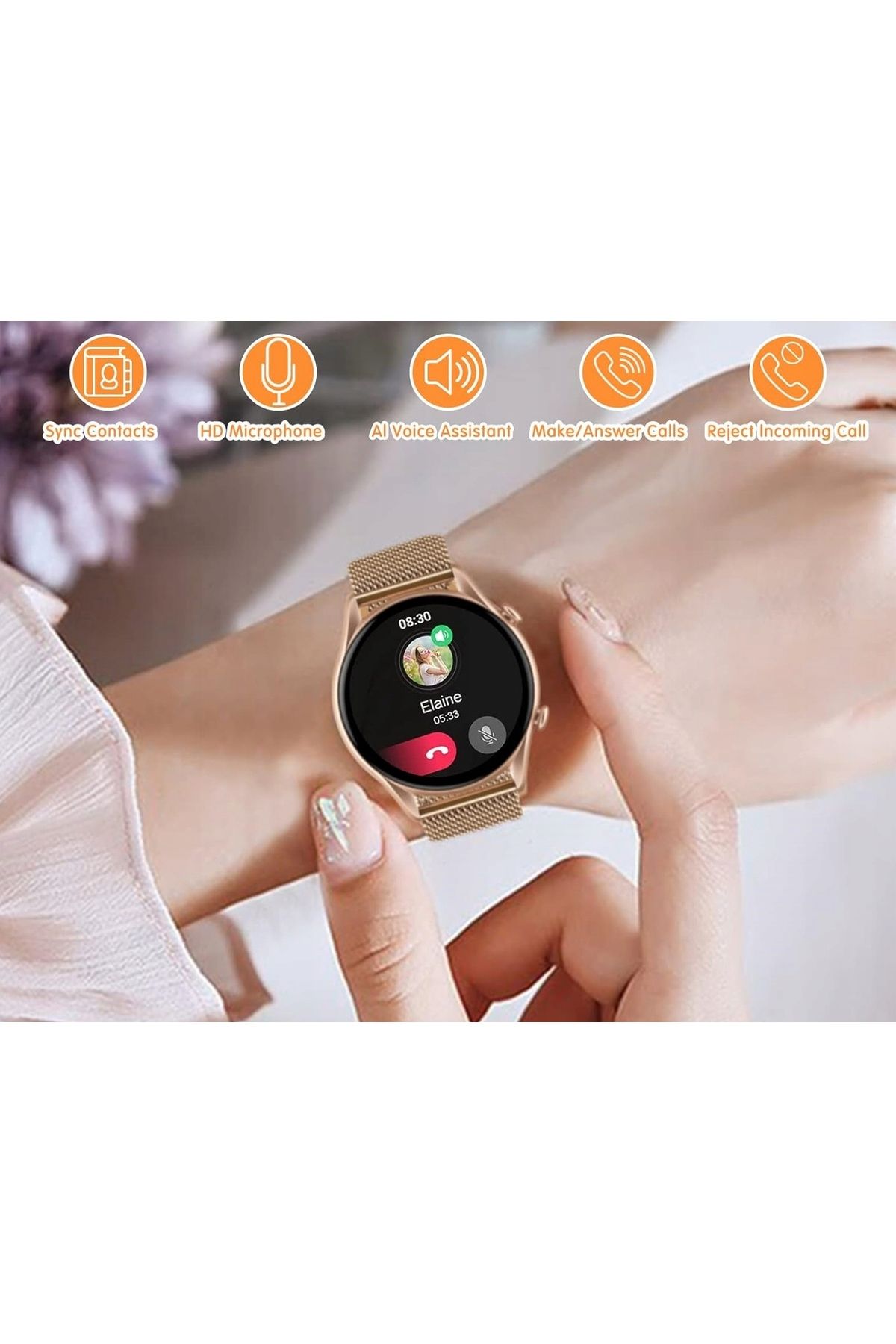 Inna marka-smartwatch DAMSKI IP68 NA BRANSOLECIE ELEGANCKI WODOODPORNY ZEGAREK PREZENT 6
