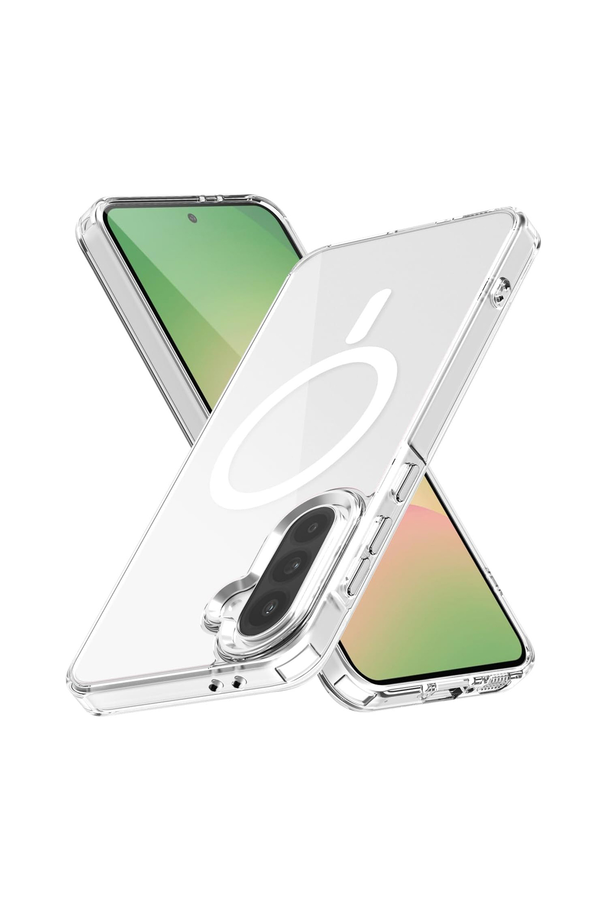 Samsung Galaxy A56 Kablosuz Şarj Destekli Şeffaf Silikon Kapak