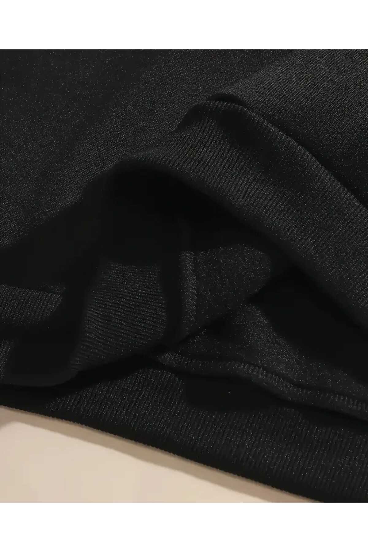 caddekombin Leopar Desenli Cherry Baskılı Kapüşonlu Cepli Pamuklu Siyah Sweatshirt görsel 5