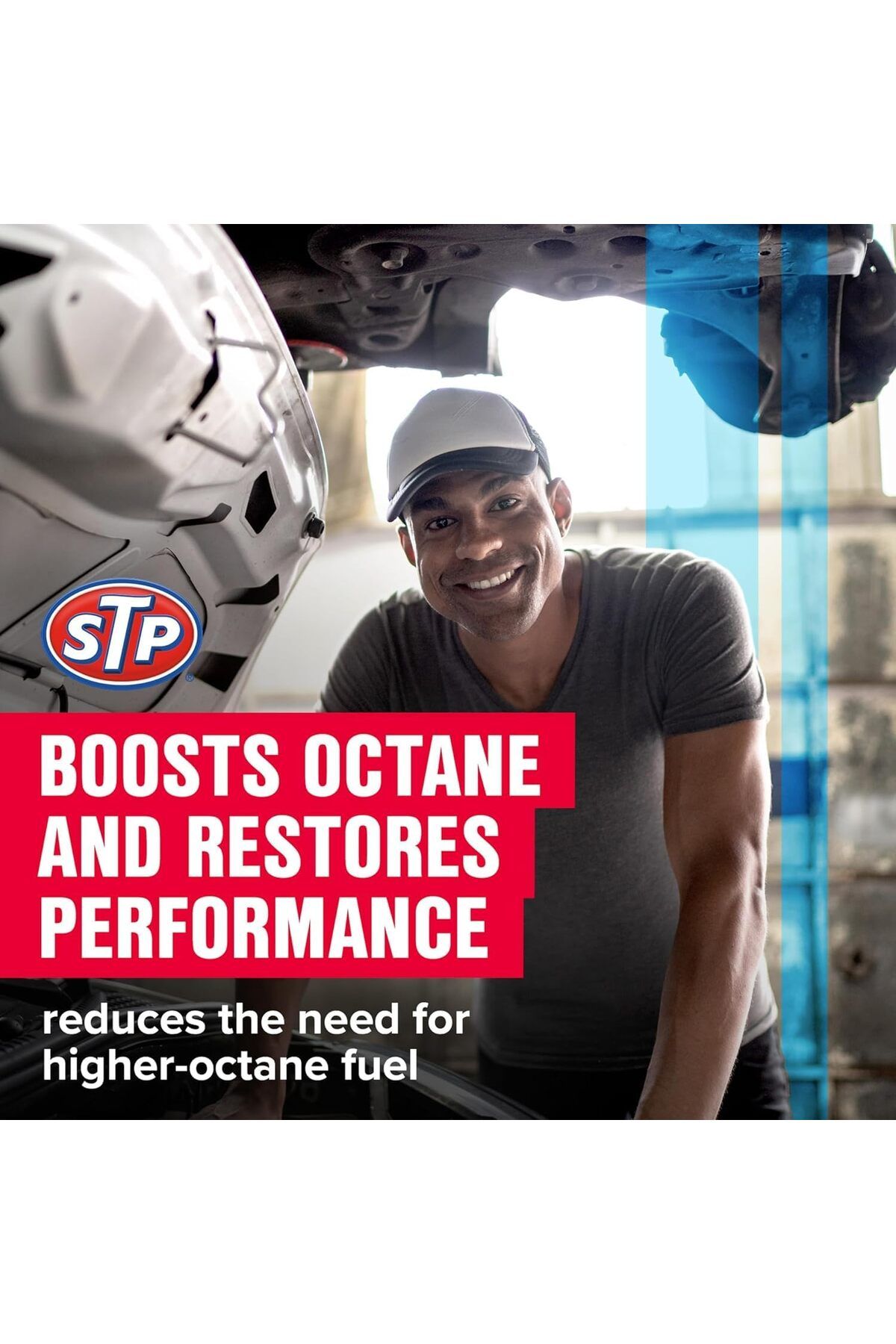 STP-Octane Booster 354 ml with MMT+ synthetic technology and jet fuel components for performance and 8