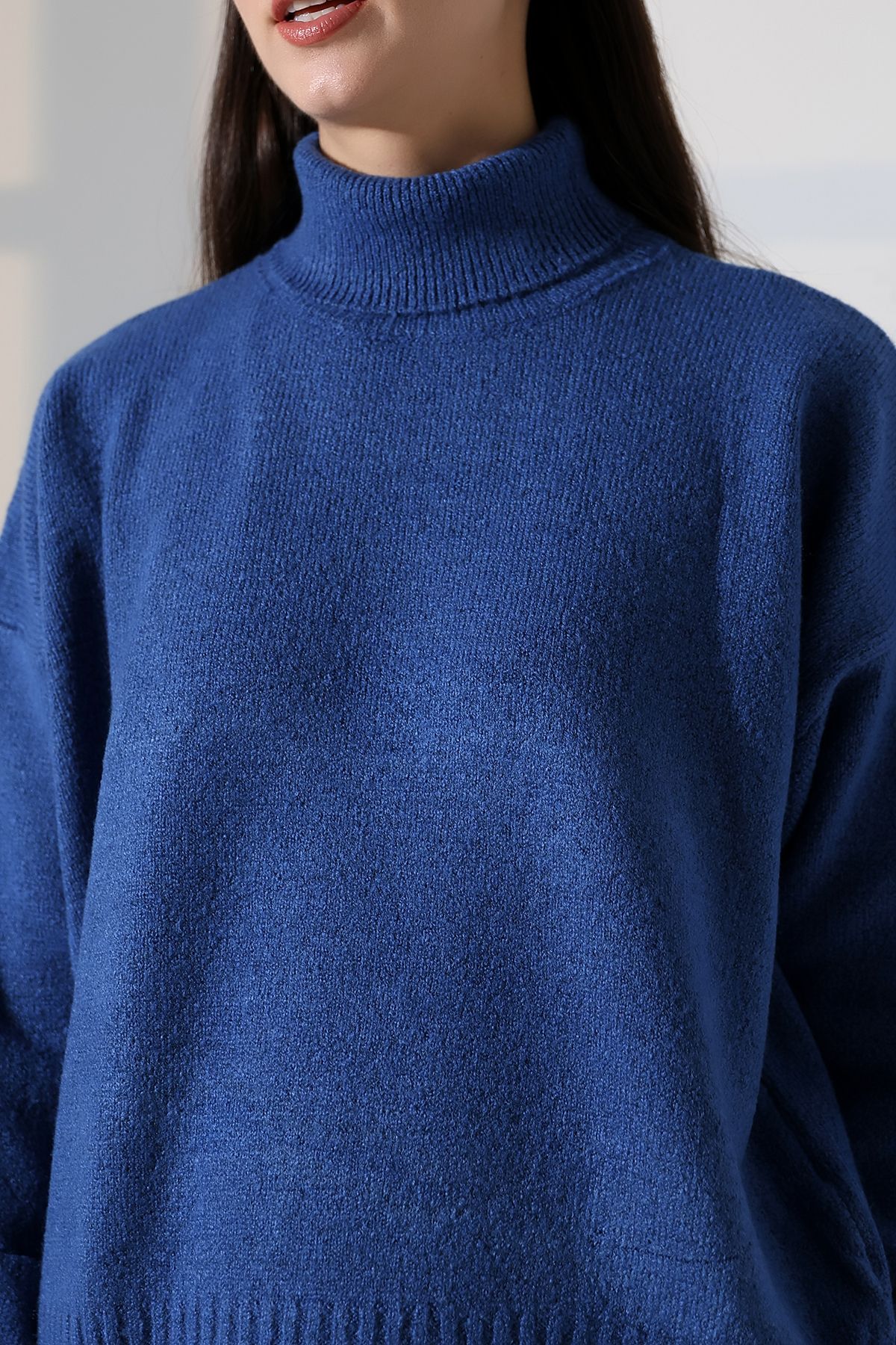 ALCHON-Turtleneck Long Sleeve Single Color Soft Textured Basic Plain Winter Knitwear Sweater 3