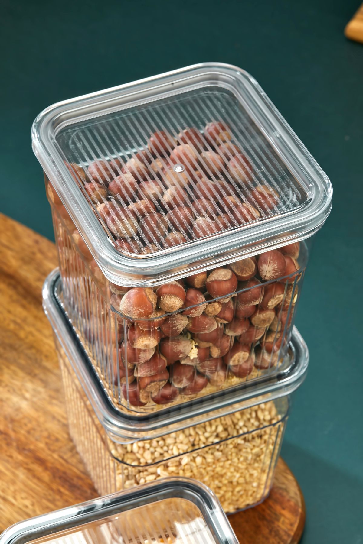 Espas Home-3 Piece Storage Container Set with Gaskets and Leak-Proof Lids – Refrigerator and Dry Food Compatible 3X1600 ml 7