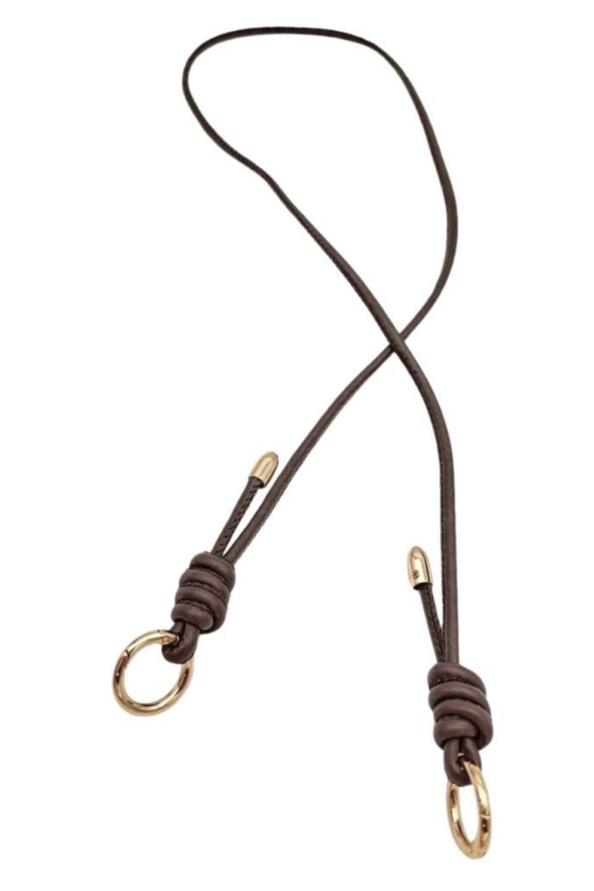 angel çanta aksesuar Angel Çanta Aksesuar Suni Deri 5 mm Düğüm Model Tek Çanta Sapı 85 Cm (Vizon Renk)