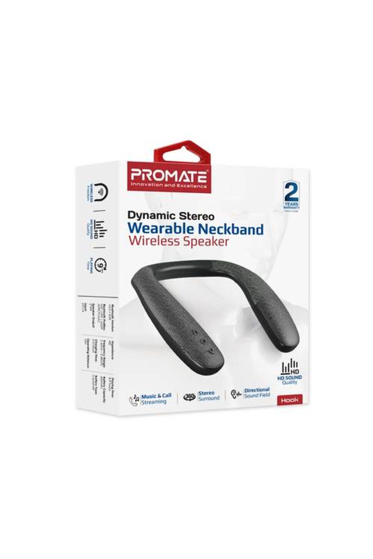 Promate-Wearable dynamic speaker with Bluetooth v5.0+EDR and 6W high-definition sound 3