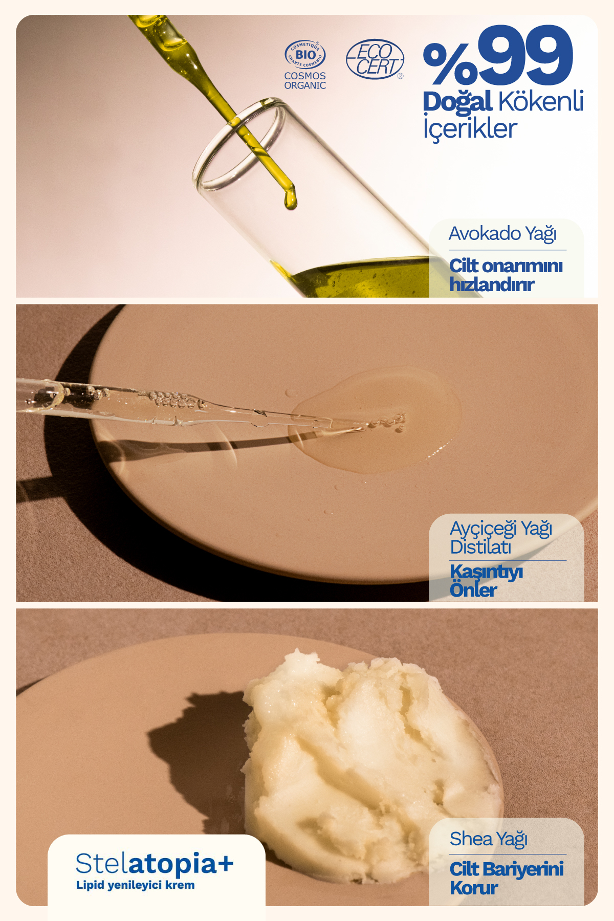 Stelatopia Lipit Yenileyici Atopik Cilt Ve Çok Kuru Cilt Için Rahatlatıcı Krem 300ml — SET.MST.45 — تصویر 5 از 8