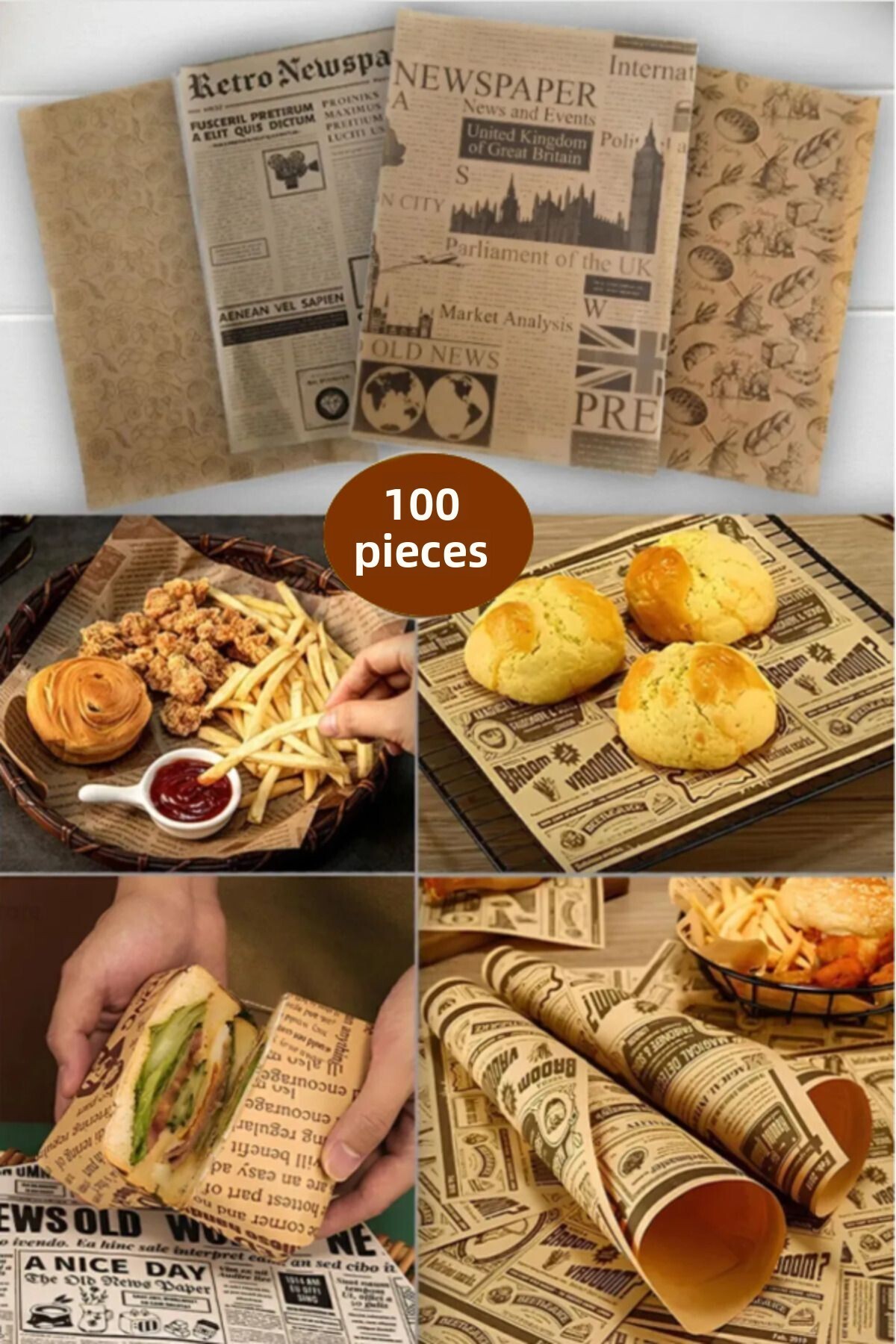 ١٠٠ ورقة زيتية بنقشة ذاتية | ١٠٠ ورقة عرض بنقشة صح...