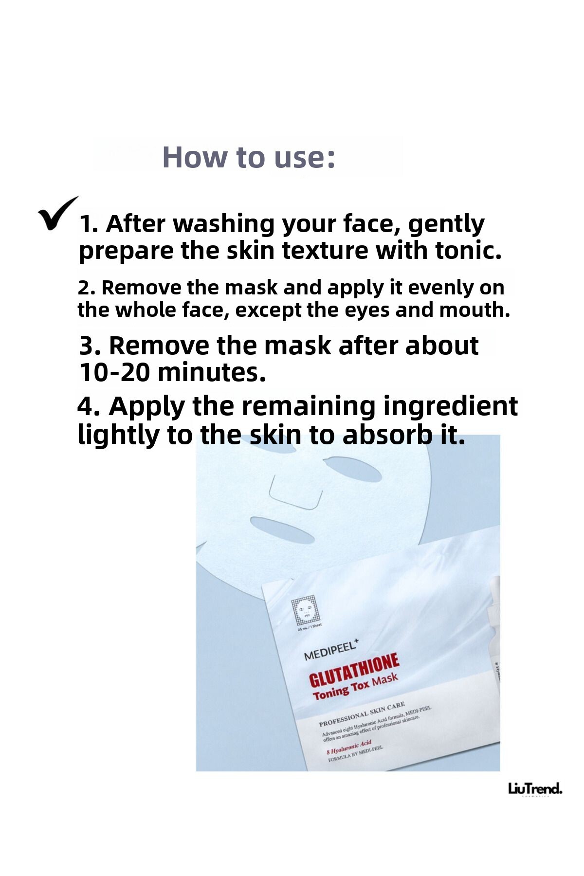 medi peel glutathione toning tox mask Відбілююча тканева маска з глутатіоном Medi-Peel Glutathione Toning Tox  Mask 1шт main image 1