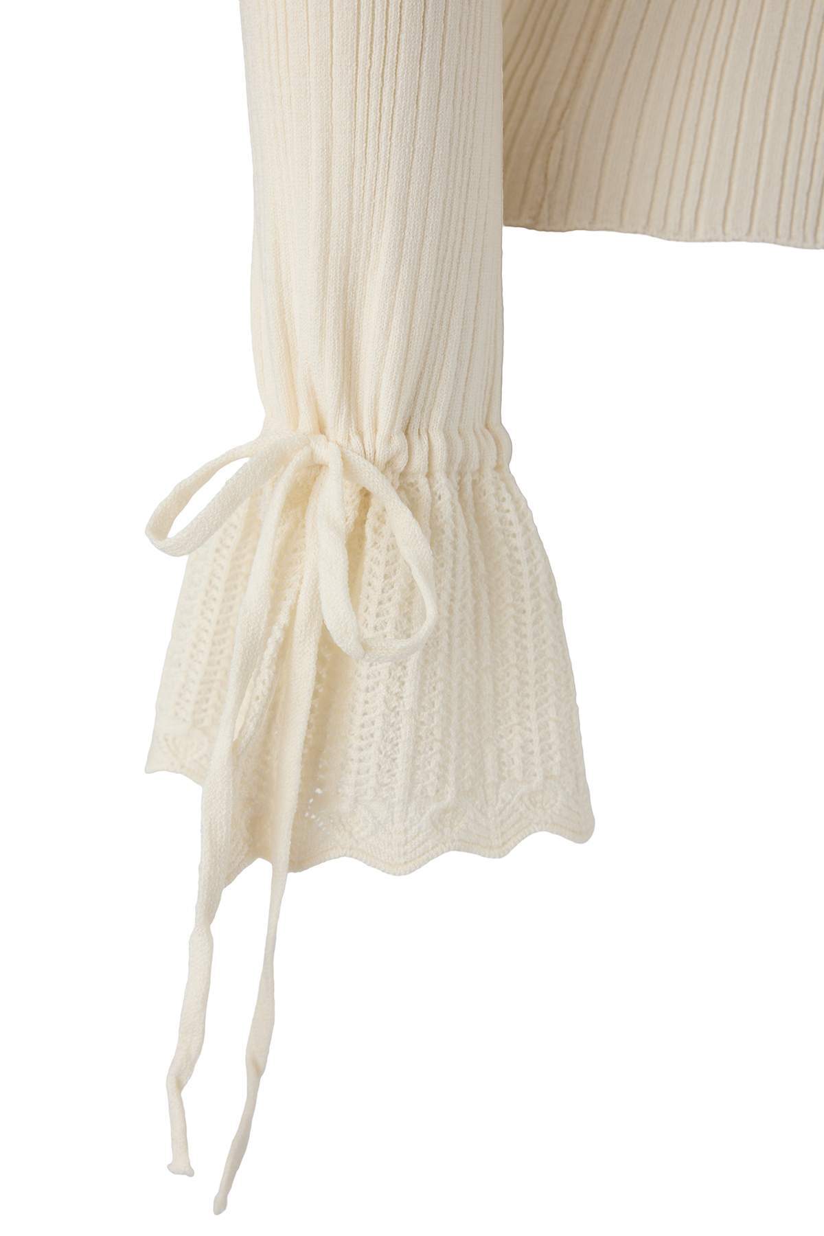 Trendyolmilla  Ekru Merserize Görünümlü Fitilli Polo Yaka Triko Hırka TWOAW26HI00111 - Görsel 7