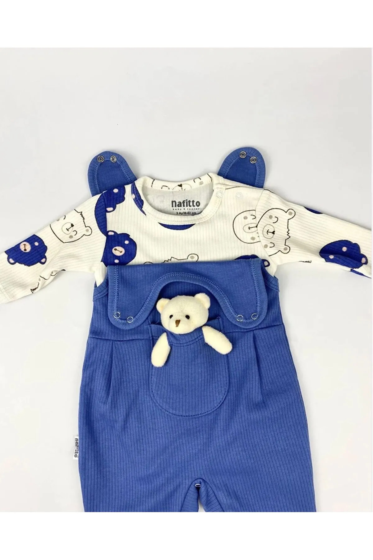 Genel Markalar Oyuncak Ayılı Bebek Tulum - Zıbın ve Tulum – 3-6-9 Ay Bebek Giyim fotoğrafı 5 (önizleme)