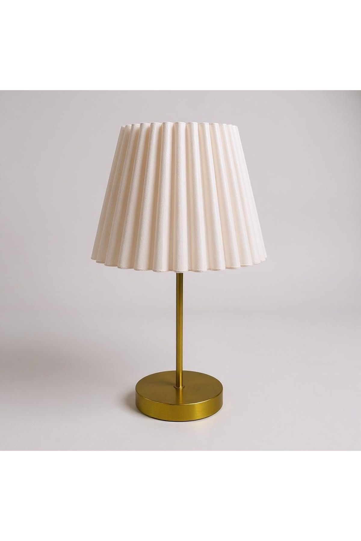 DREAM MODE-Miray Pleated Lampshade Modern Stylish Table Lamp with Gold Legs – Bedroom & Living Room Decor 2