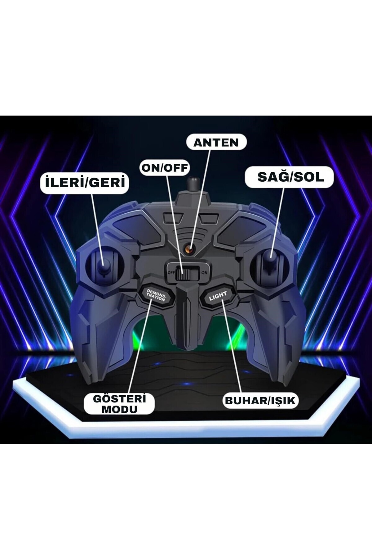 Brother Toys Buharlı Sprey Atan Uzaktan Kumandalı Full Fonksiyon Şarjlı Işıklı 360 Duman Püskürten Akrobat Araba fotoğrafı 4 (önizleme)