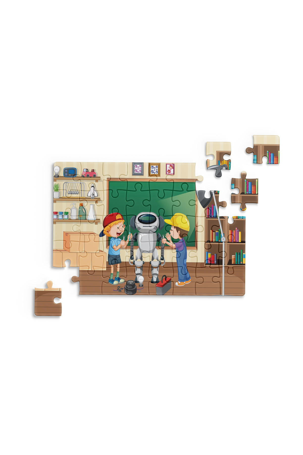 Çılgın Zeka-Robot Class Mini Puzzle 40 Pieces 3-7 Years Old Children's Puzzle Jigsaw Puzzle 4