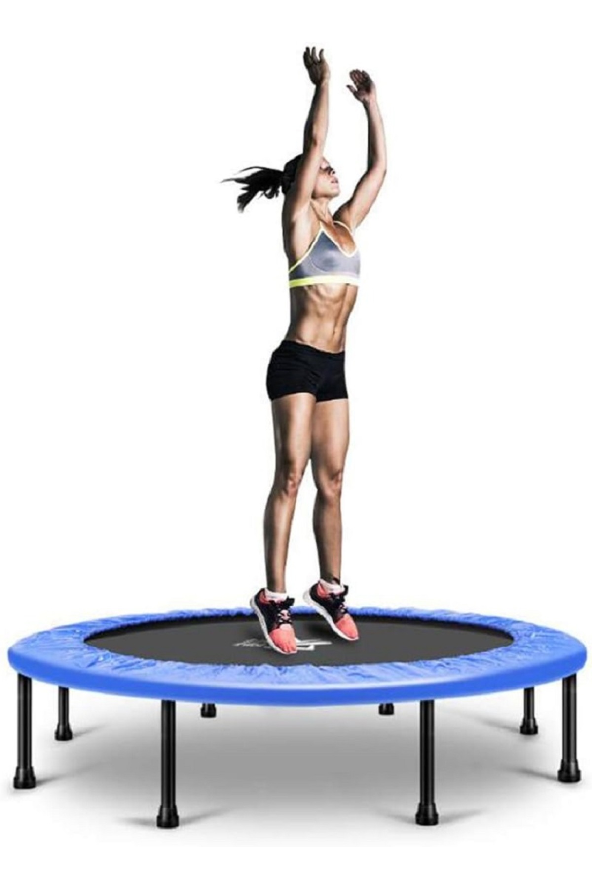 ترامبولين رياضي منزلي للتخسيس 100 سم يتحمل حتى 120 كجم,للبالغين والأطفال للتمارين داخل وخارج البيت