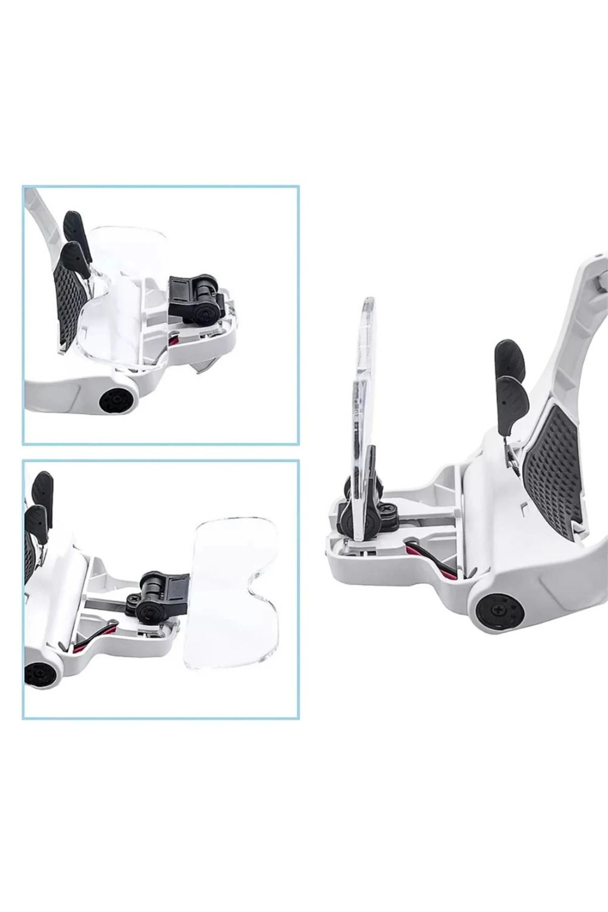 TAREZ-Mg-9892 Led Lighted Glasses Head Magnifier – 5 Different Lenses, Adjustable Loop Glasses with 2 Leds 4