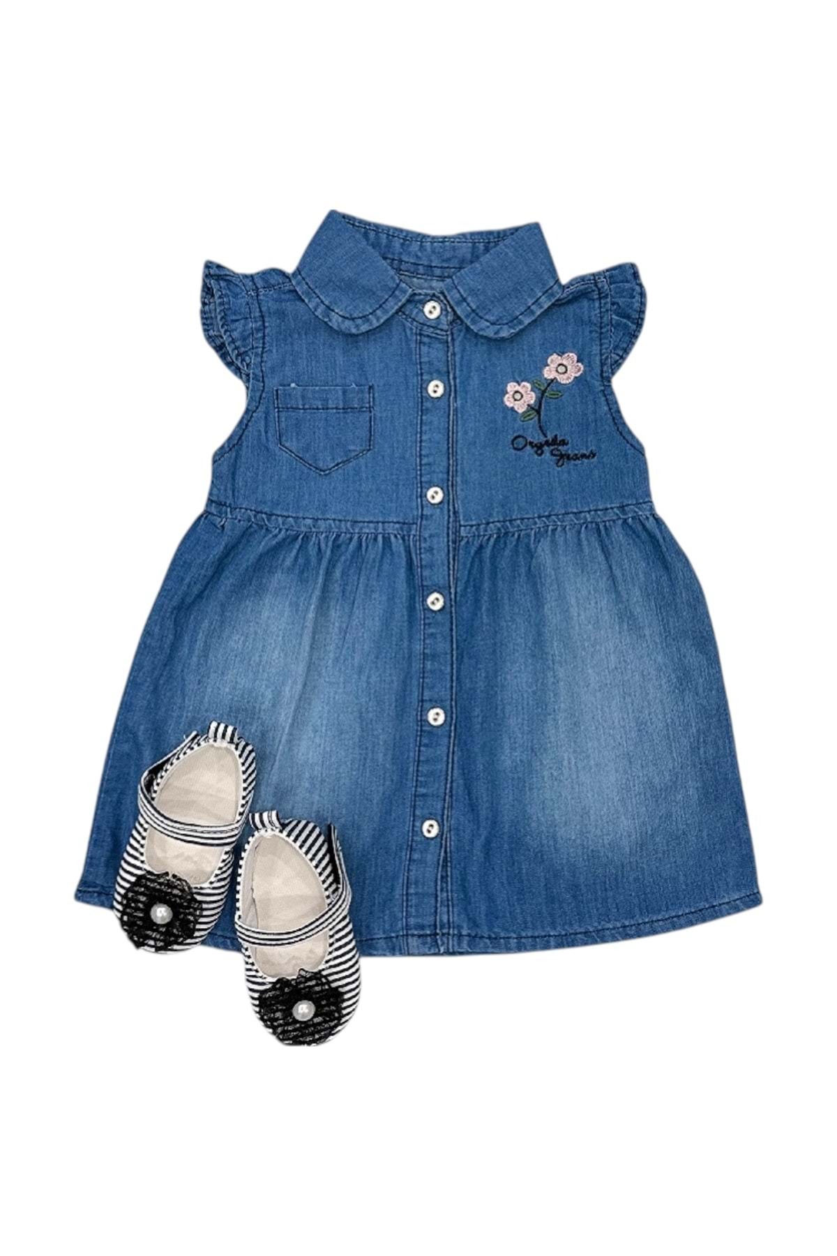 Genel Markalar Ayakkabısı Tüllü Kot Kız Bebek Elbise fotoğrafı 2 (önizleme)