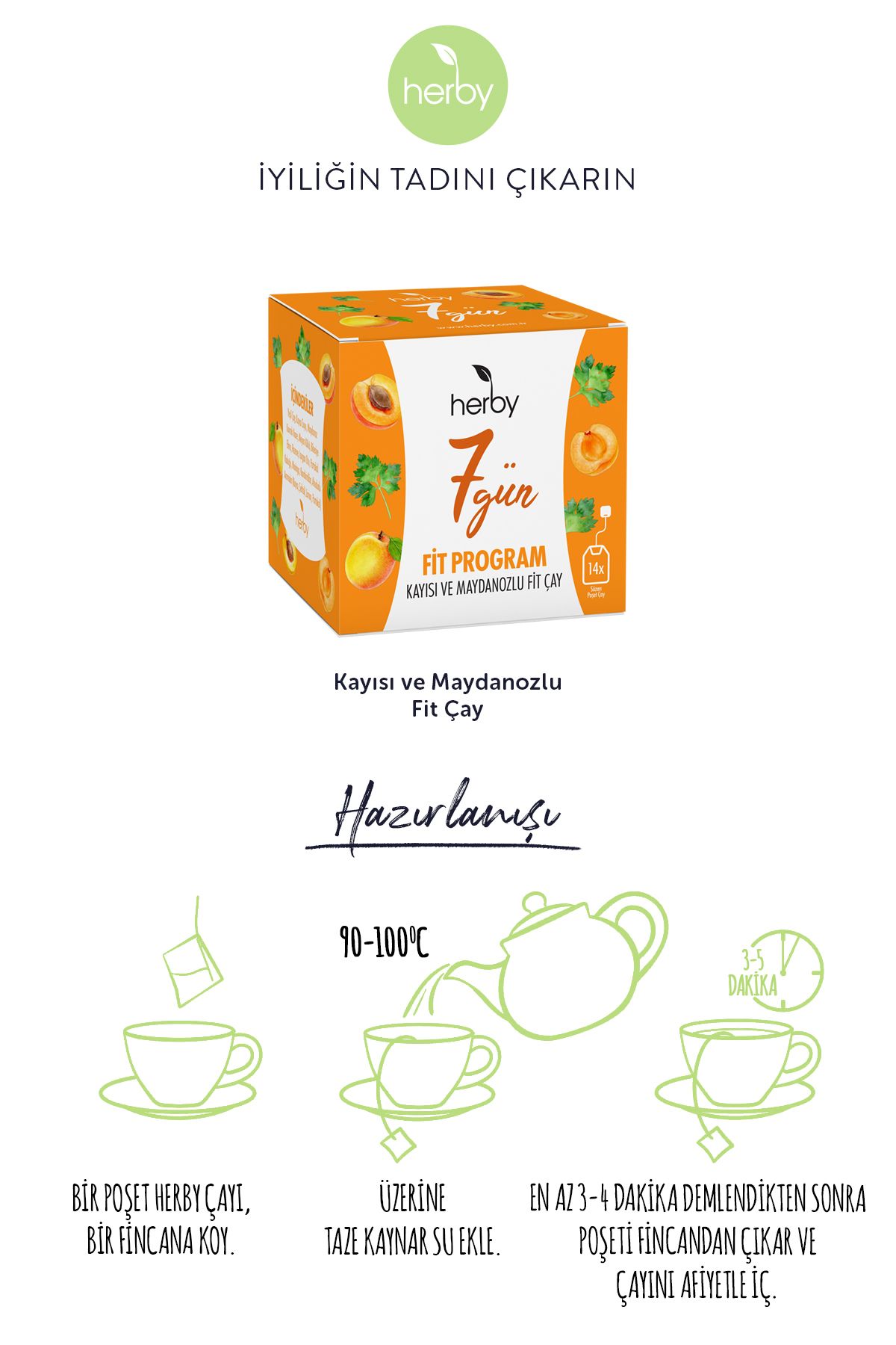 Herby-7 Day Fit Program - Apricot and Parsley Fit Tea Set of 4 4
