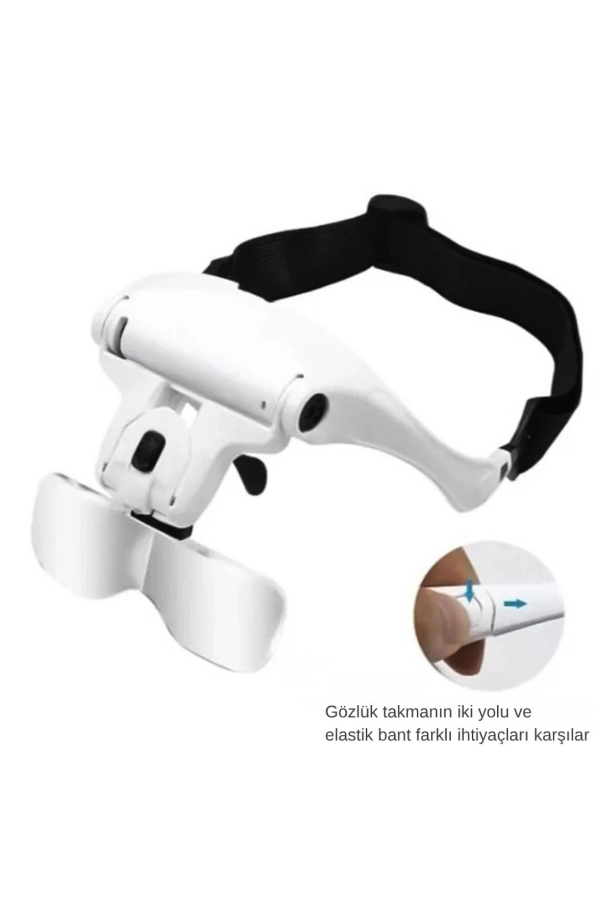 TAREZ-Mg-9892 Led Lighted Glasses Head Magnifier – 5 Different Lenses, Adjustable Loop Glasses with 2 Leds 5