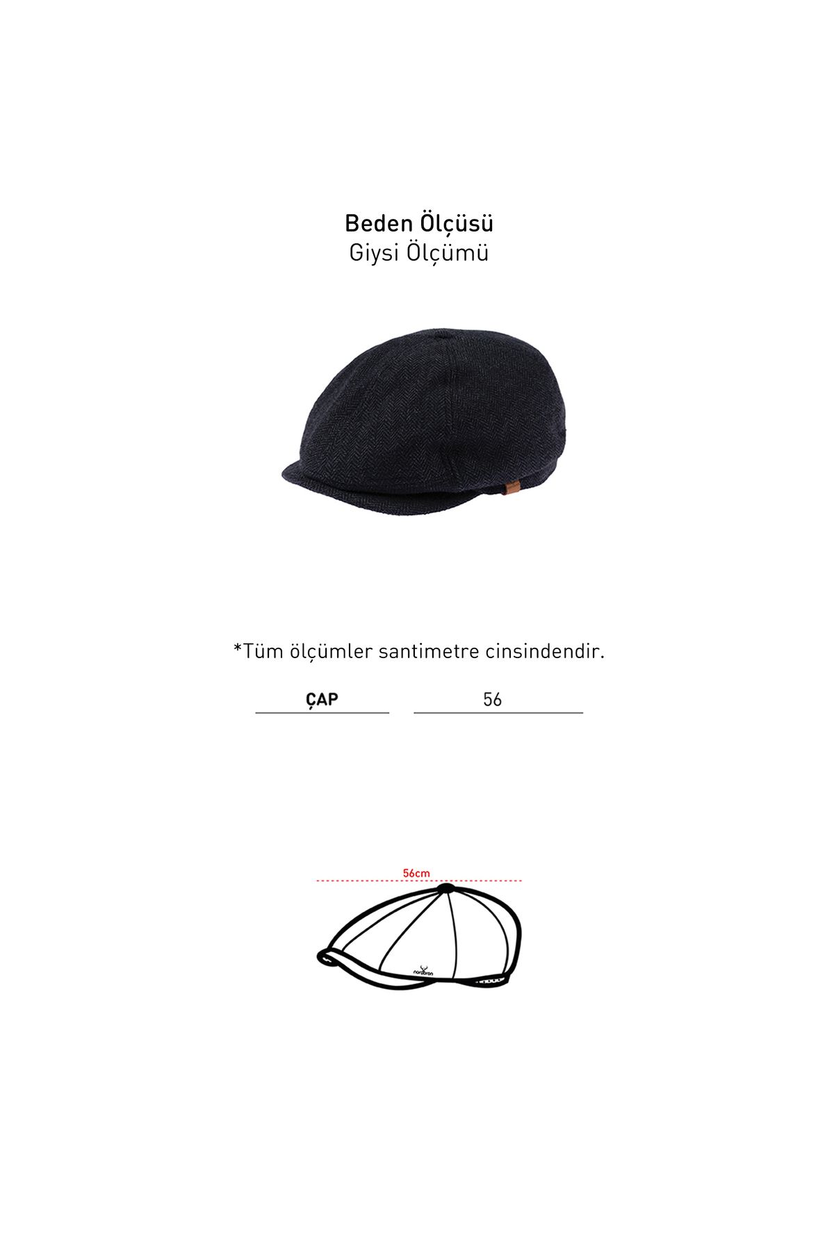 Nordbron-Men's Gray Cap Useful Plain Soft Textured Basic Seasonal Plain Model Leymond Plaid Pattern 8