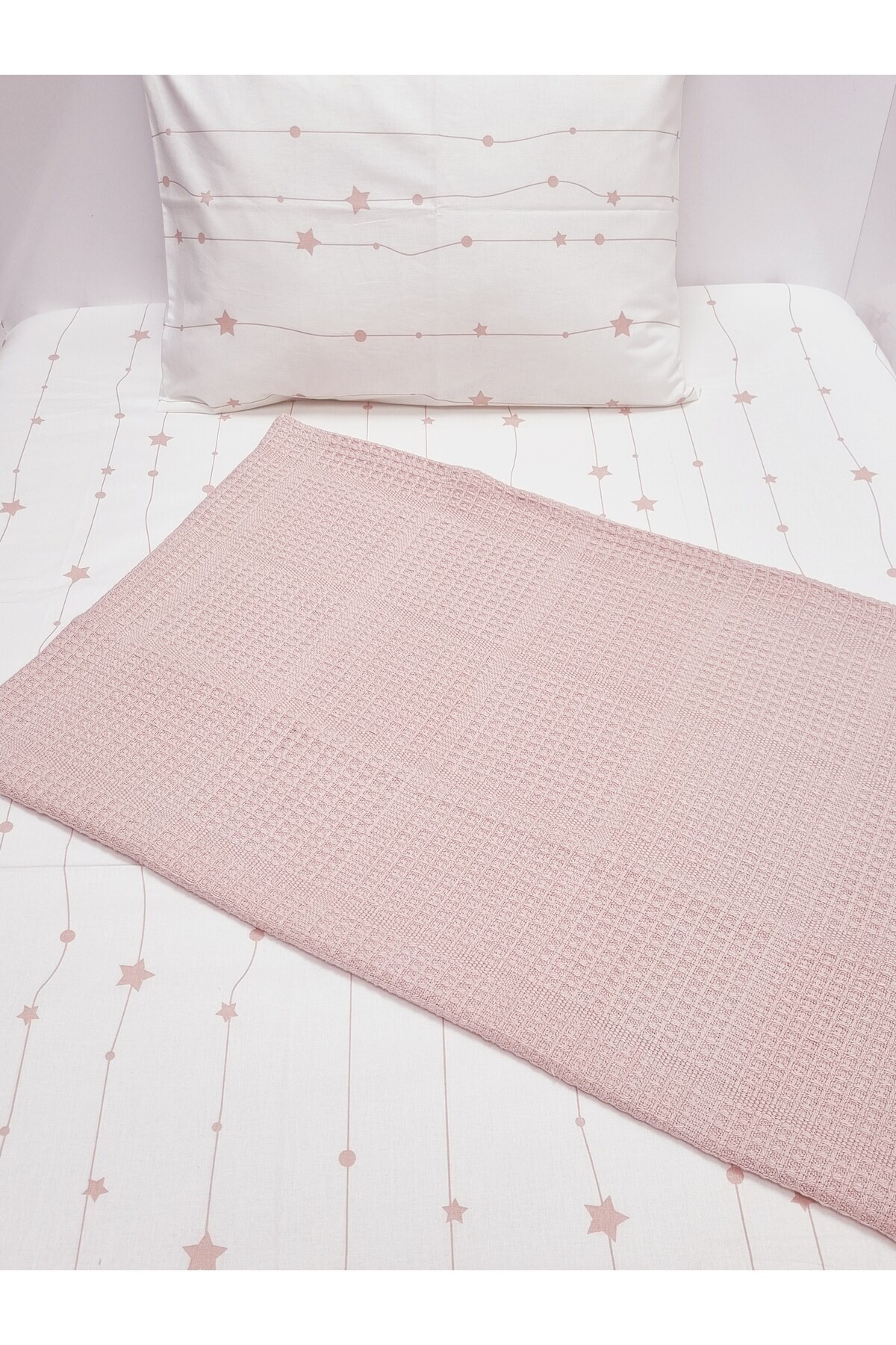 Yada Baby %100 Pamuk Poplin Waffle Bebek Pike Takımı (80 X 120 CM) (OEKO-TEX SERTİFİKALI) fotoğrafı 4 (önizleme)